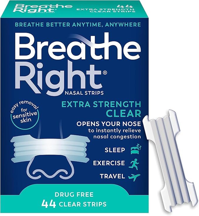 Breathe Right Tiras Nasales Transparentes 44 unidades